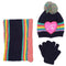 3 Piece Hat Glove and Scarf Set